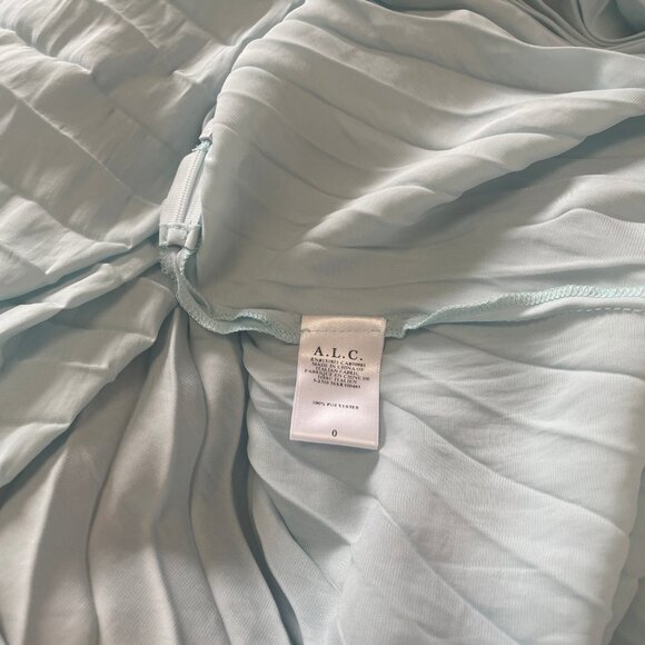 A.L.C. Pleated Halterneck High Waist Hollow out Maxi Dress - Picture 13 of 13